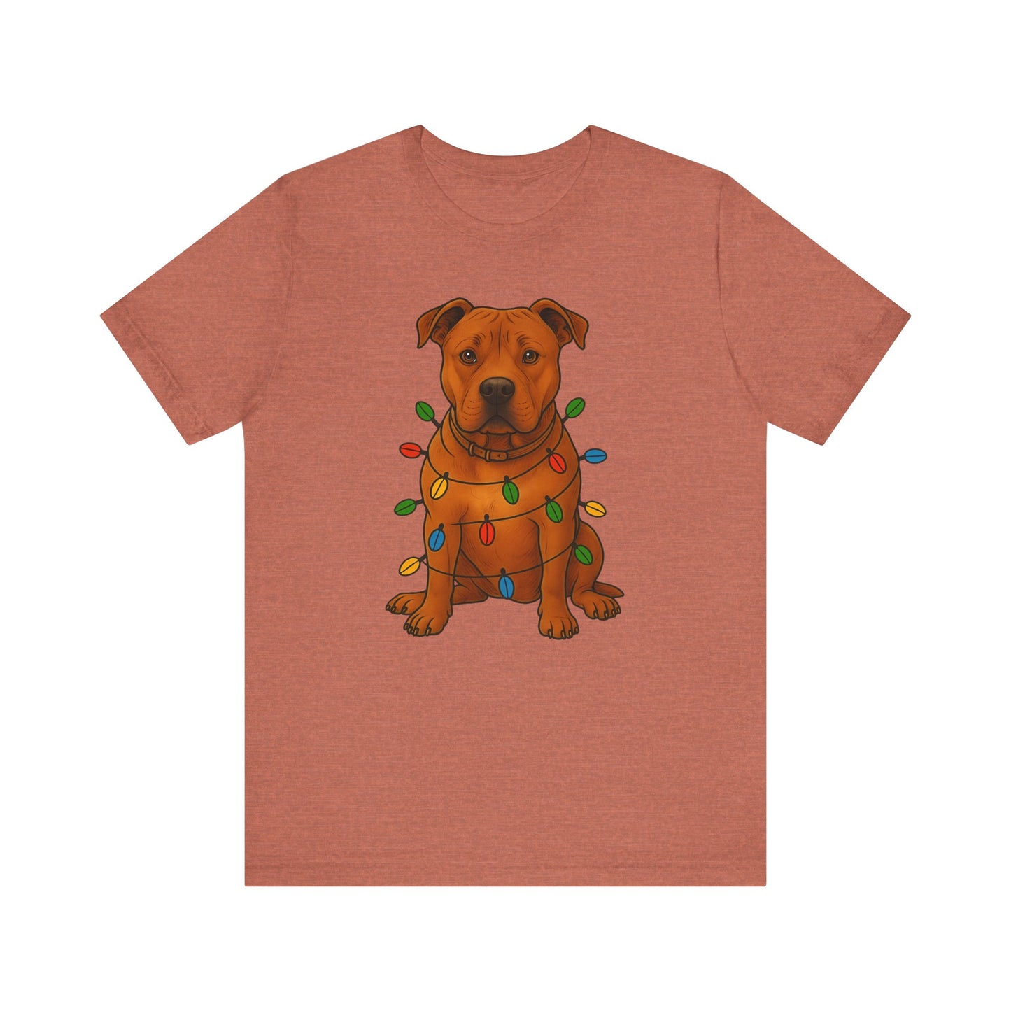 Festive Dog Lover Tee, Holiday T-Shirt, Pet Owner Gift, Christmas Apparel, Unisex Short Sleeve Shirt, Cute Dog Shirt