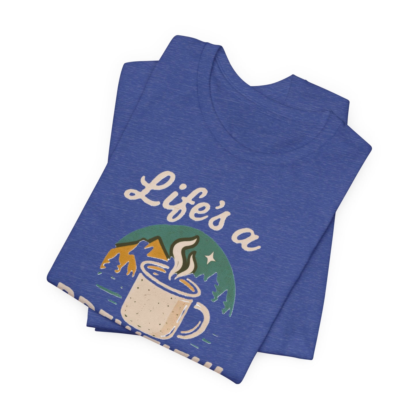 Brewtiful Adventure Tee - Unisex Short Sleeve T-Shirt, Coffee Lover Gift, Hiking Apparel, Adventure Shirt, Travel Outfit