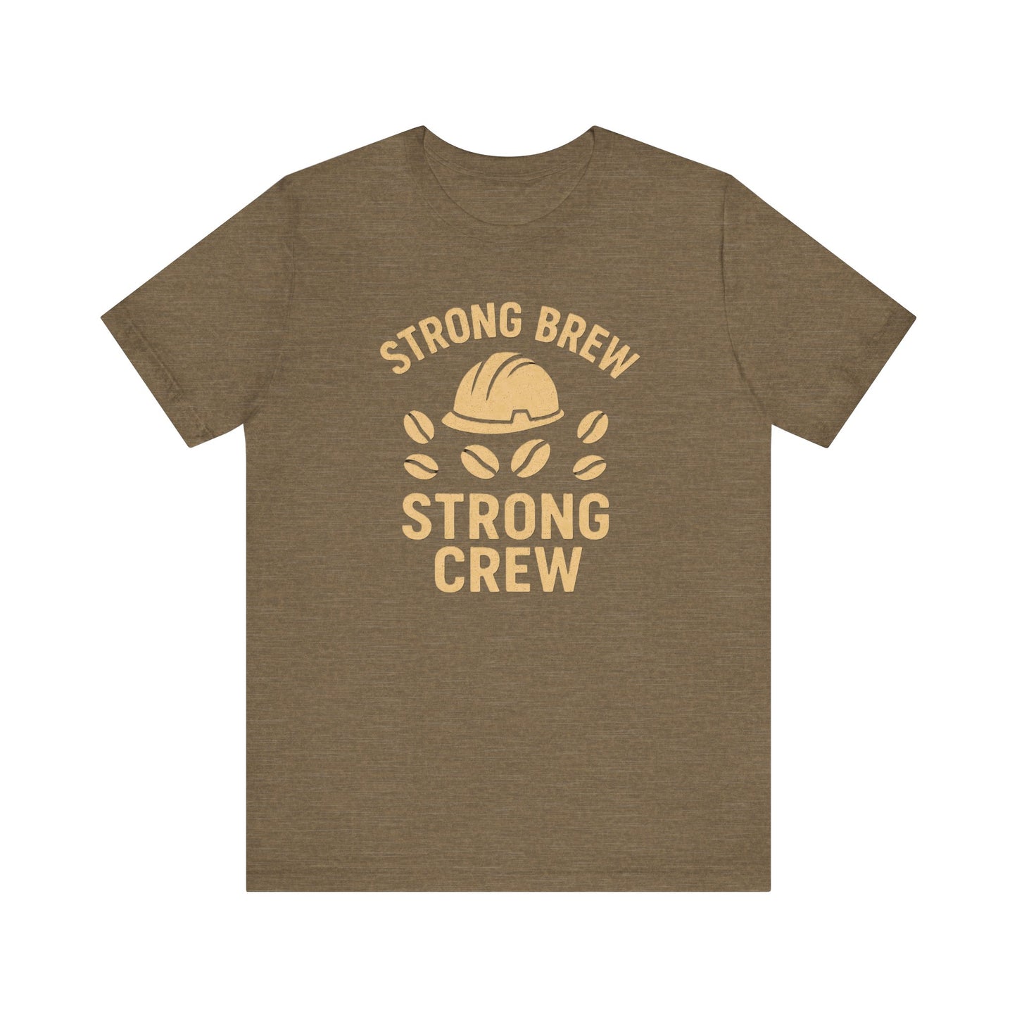 Strong Brew Crew Tee - Unisex T-Shirt for Coffee Lovers, Casual Wear, Work Apparel, Gift for Dad, Men’s Fashion