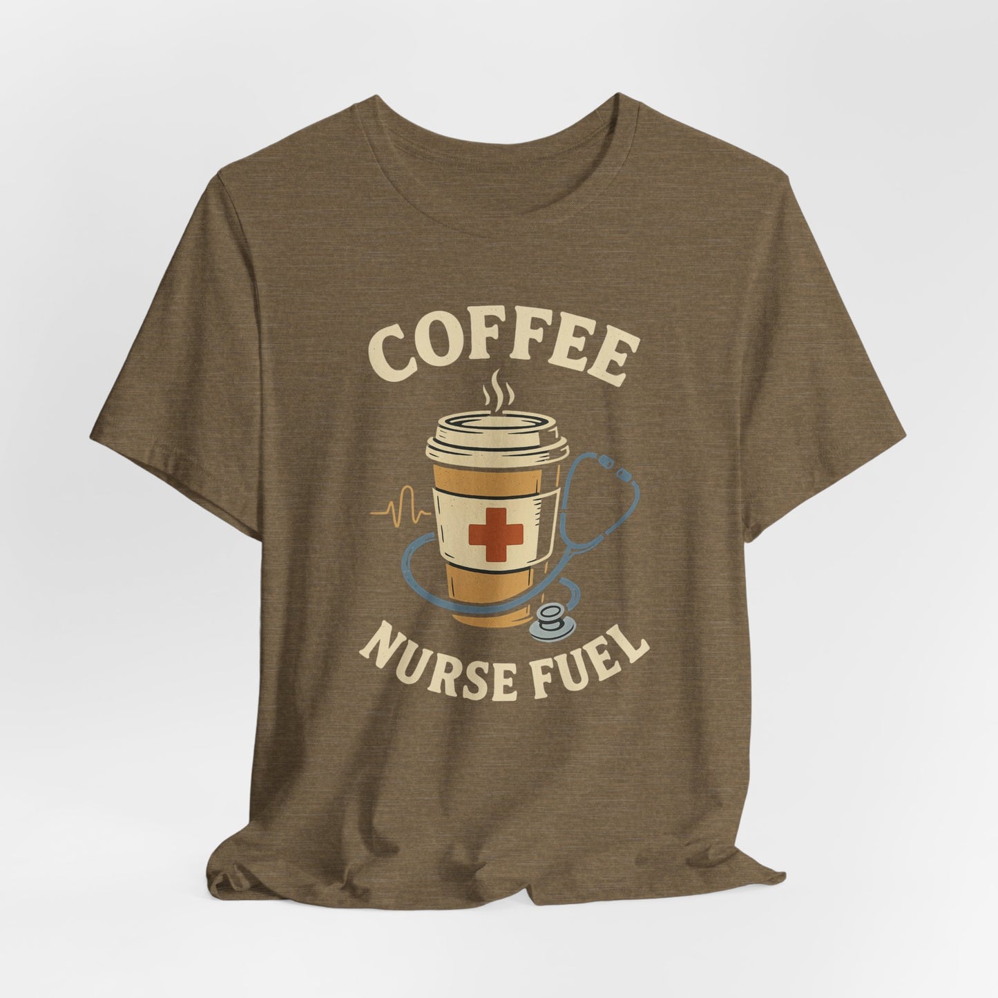 Coffee Nurse Fuel Tee | Nurse Appreciation Gift, Medical Shirt, Funny Nurse Tee, Cute Coffee T-Shirt, Healthcare Humor Clothing