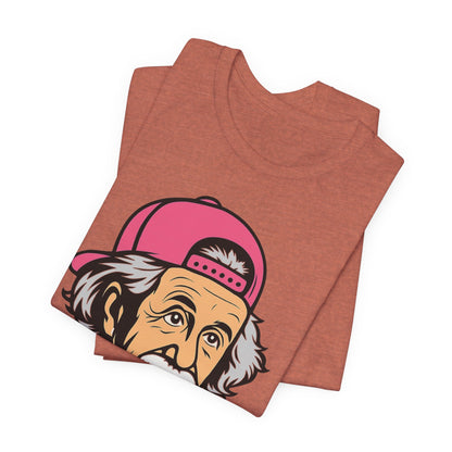 Funny Einstein Coffee Tee, Unisex Short Sleeve Shirt, Great for Coffee Lovers, Gift for Dad, Cute & Quirky Apparel