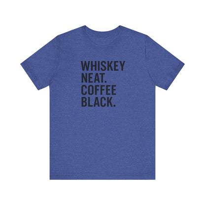 Whiskey and Coffee Graphic Tee - Perfect for Coffee Lovers, Gift Idea for Men and Women, Casual Wear, Birthday, Everyday Style