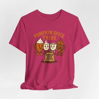 Pumpkin Spice Tribe Tee, Fall T-Shirt, Coffee Lover Gift, Unisex Shirt, Autumn Apparel, Pumpkin Spice Shirt
