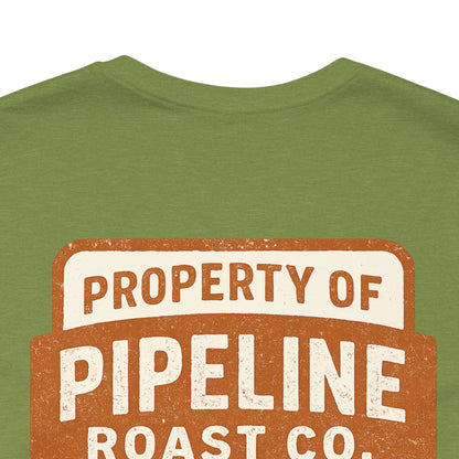 Rusty Vintage Pipeline Roast Co. Industrial Seal Tee – Rugged Workwear Style Coffee Shirt
