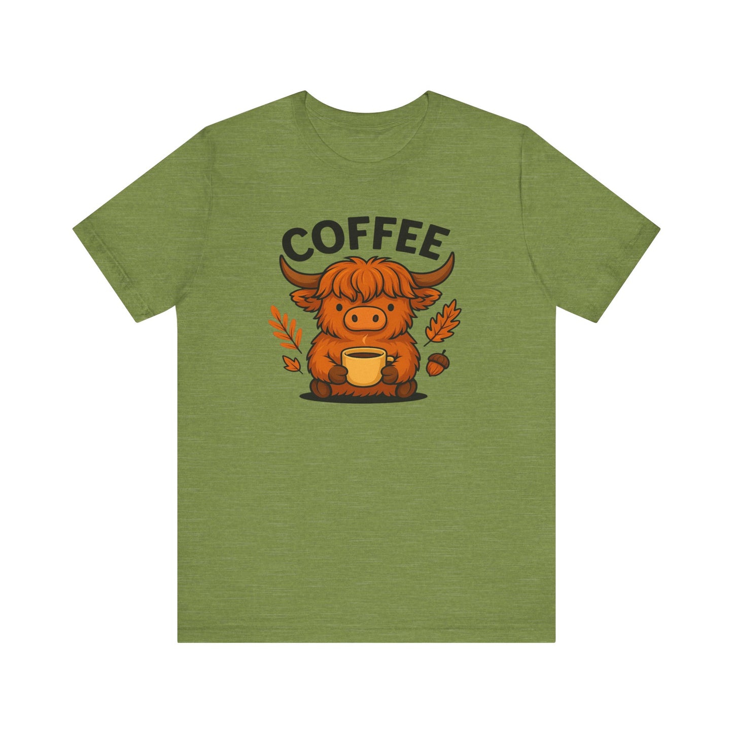 Coffee Lover’s Unisex Tee | Cute Cow Design | Perfect for Casual Gatherings, Birthdays, Coffee Lovers, Gifts
