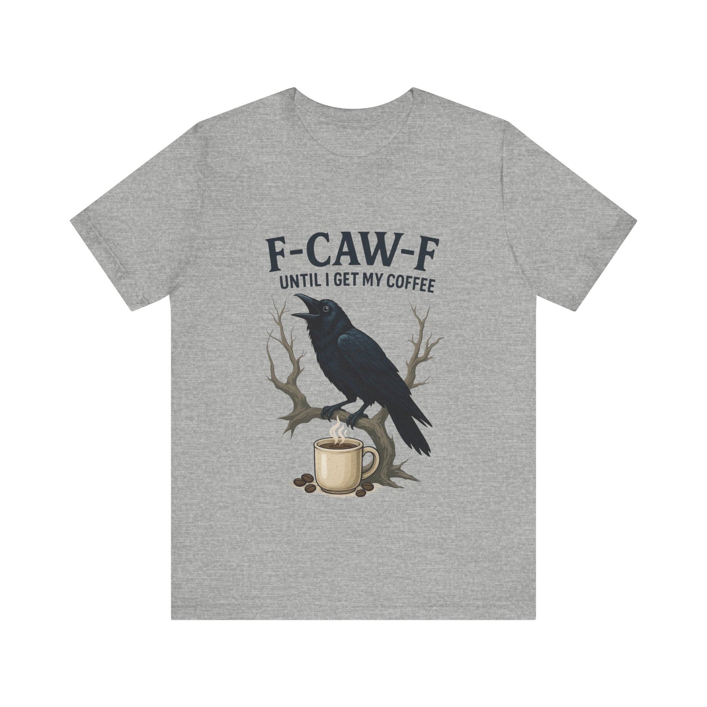 Coffee Lover's Tee, Unisex T-Shirt, Funny Gift, Crow Graphic Tee, Coffee Enthusiast Shirt, Unique Coffee Apparel
