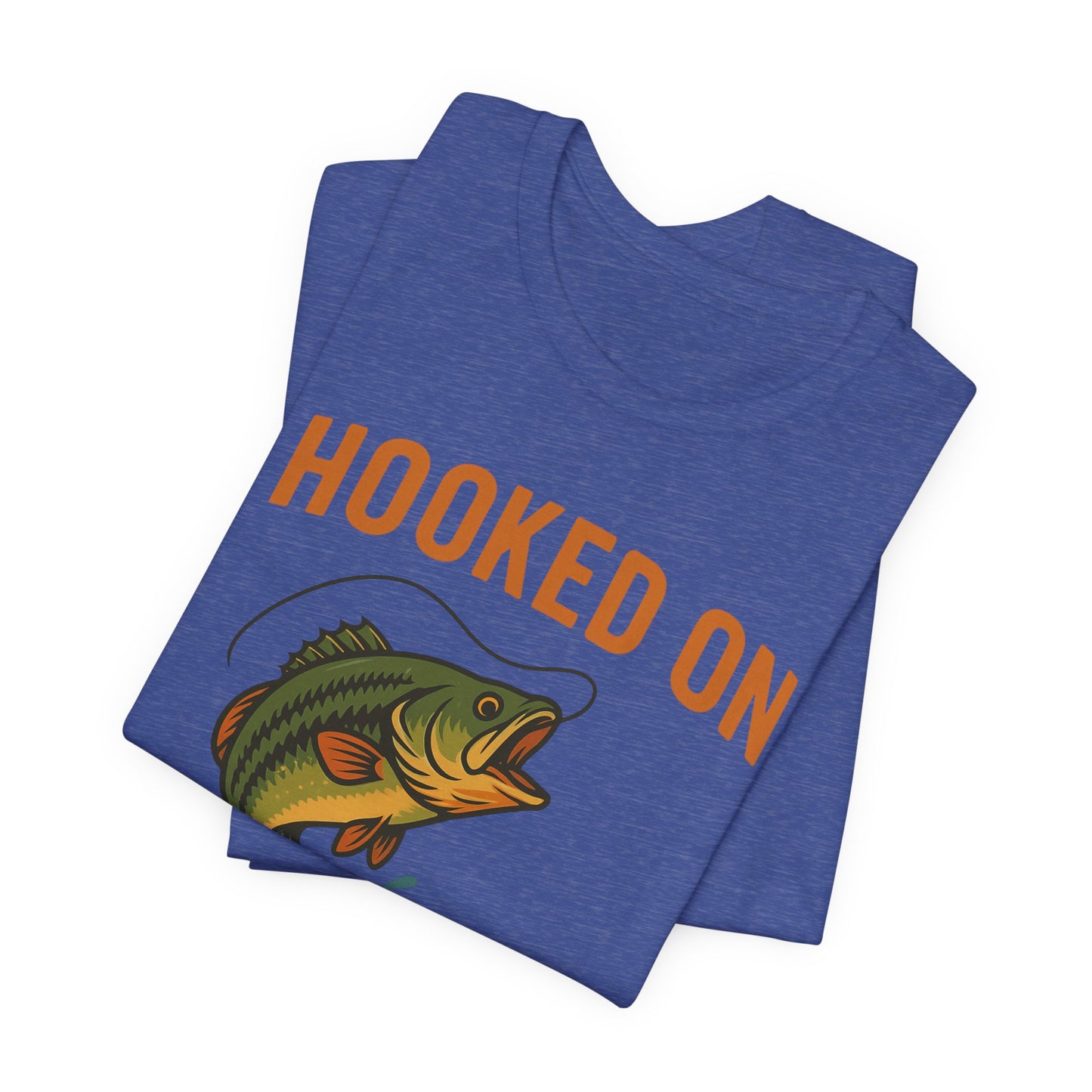 Hooked on Coffee Fishing Tee | Unisex Jersey Short Sleeve T-Shirt, Great for Outdoors, Gifts for Fishermen, Coffee Lovers, Casual Wear