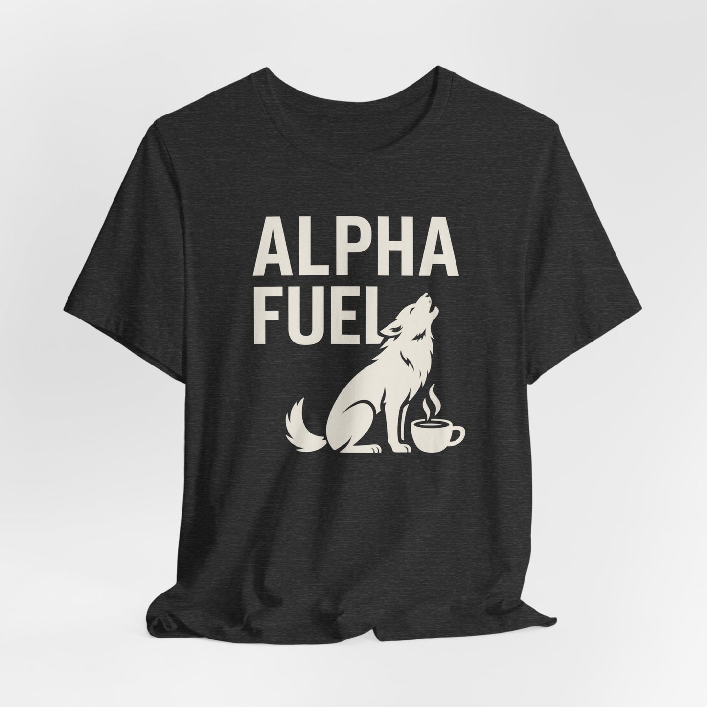 Alpha Fuel Unisex Tee, Coffee Lover T-Shirt, Gift for Baristas, Dog and Cat Owners Gift, Casual Everyday Wear