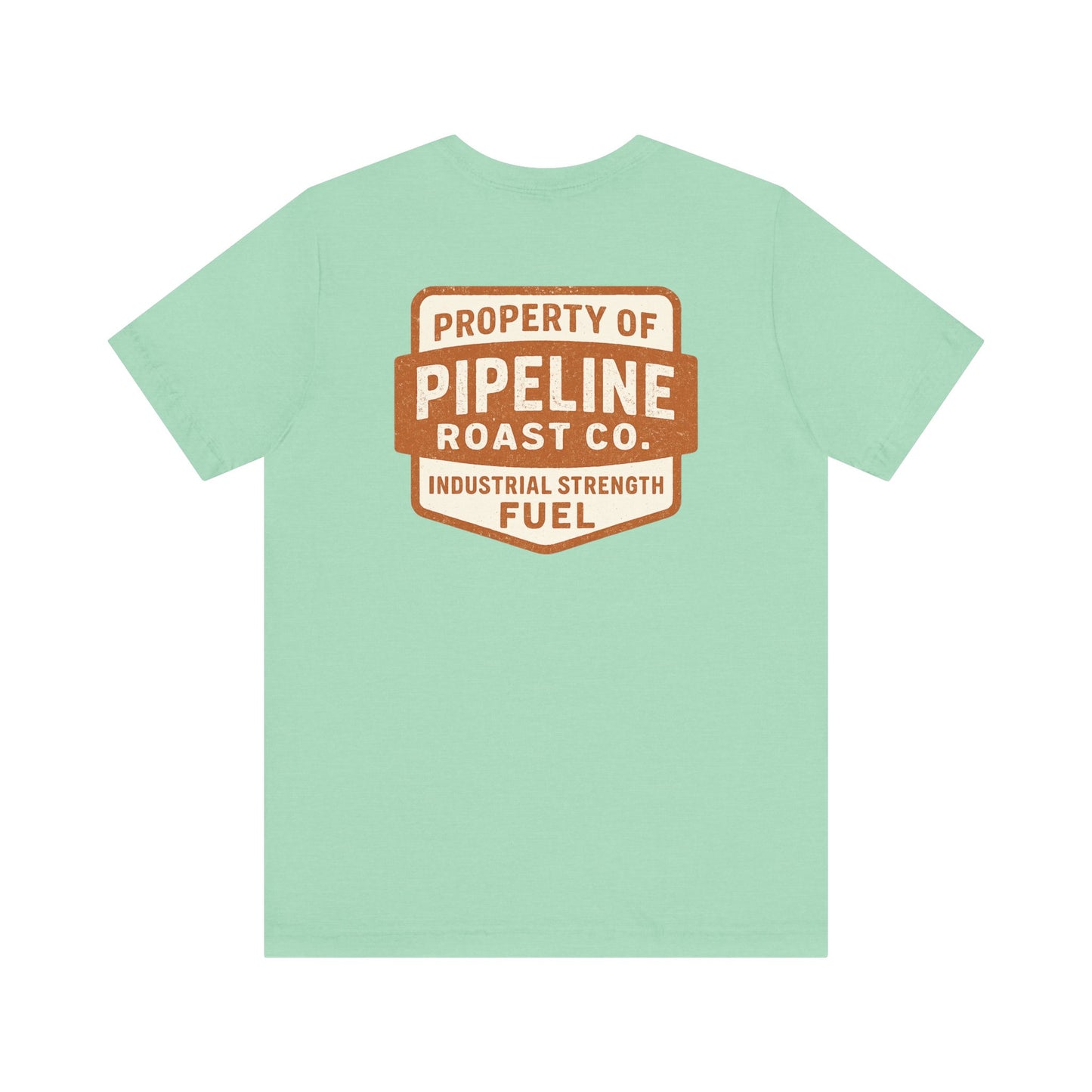 Rusty Vintage Pipeline Roast Co. Industrial Seal Tee – Rugged Workwear Style Coffee Shirt