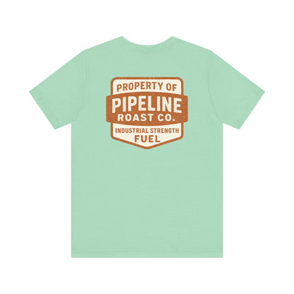 Rusty Vintage Pipeline Roast Co. Industrial Seal Tee – Rugged Workwear Style Coffee Shirt