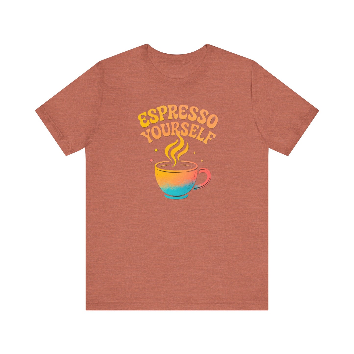 Espresso Yourself Unisex Tee | Coffee Lover Gift, Cute Graphic T-Shirt, Perfect for Baristas, Casual Wear, Fun Gift for Coffee Enthusiasts