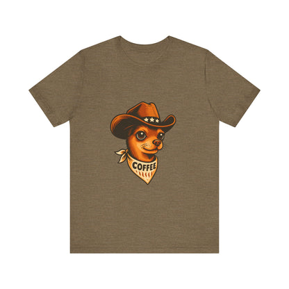 Cowboy Coffee Graphic Tee, Unisex T-Shirt, Funny Coffee Lover Gift, Casual Wear, Coffee Shop Merch