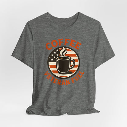 Coffee Lover's Veteran Tee - Unisex Jersey Short Sleeve Tee, Gift for Coffee Lovers, Veteran Appreciation, Casual Wear, Patriot T-Shirt