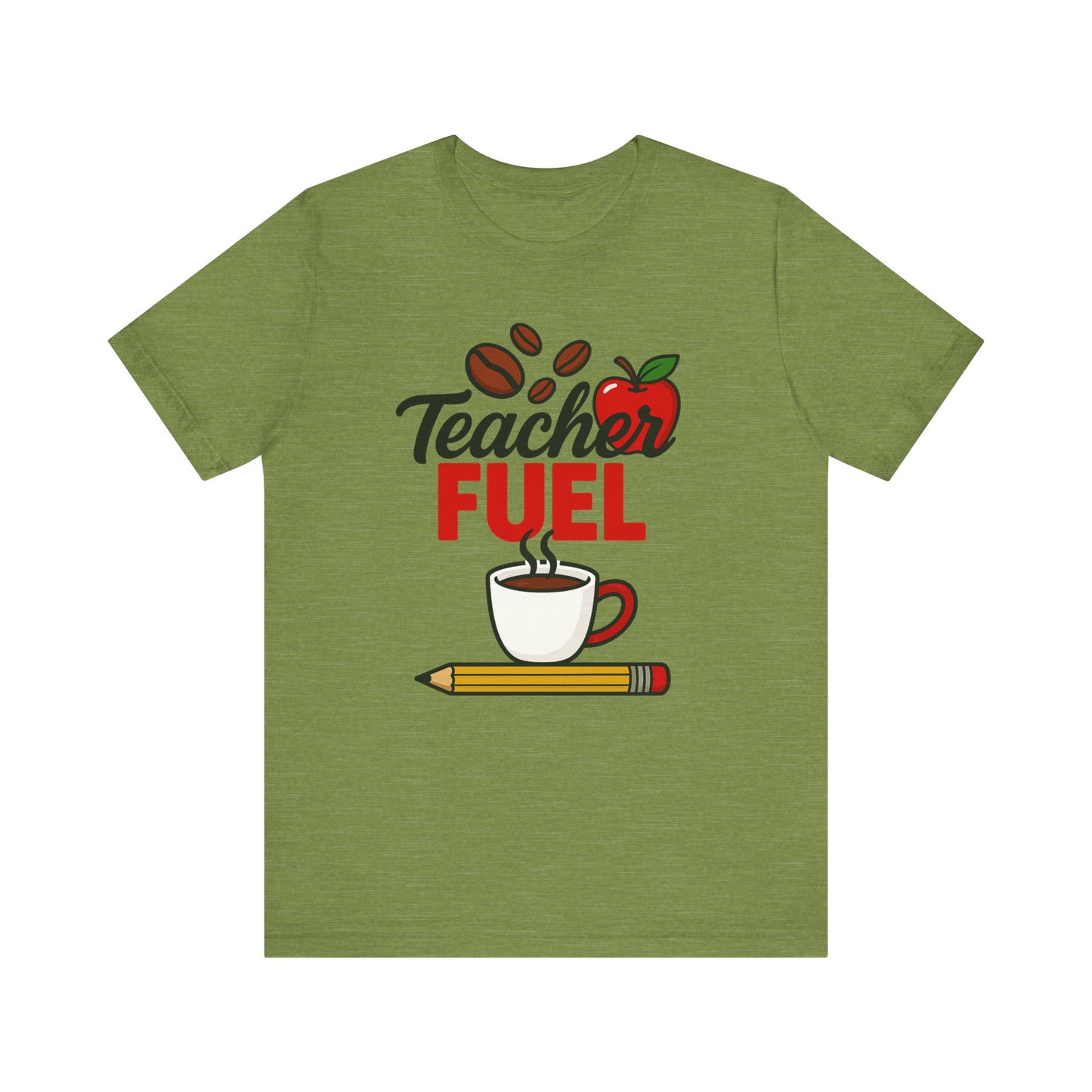 Teacher Fuel Unisex Jersey Tee | Coffee Lover Gift | Back to School | Teacher Appreciation | Fun Classroom Shirt
