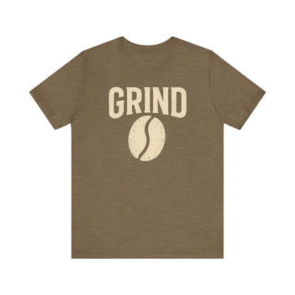 Unisex Coffee Grind Tee - Motivational Workout Shirt, Perfect for Coffee Lovers, Gym Enthusiasts, Gift for Coffee Lovers, Casual Wear
