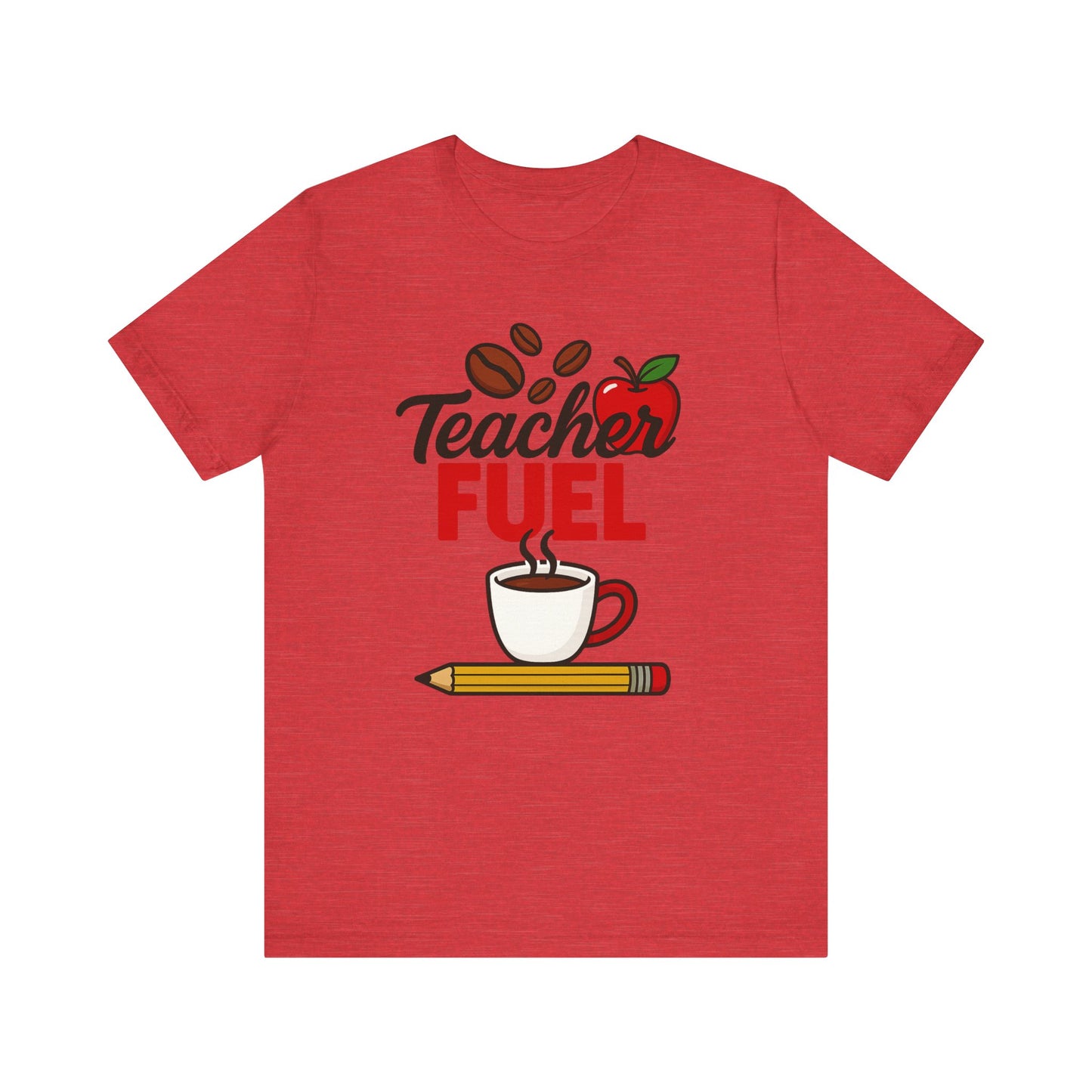 Teacher Fuel Unisex Jersey Tee | Coffee Lover Gift | Back to School | Teacher Appreciation | Fun Classroom Shirt