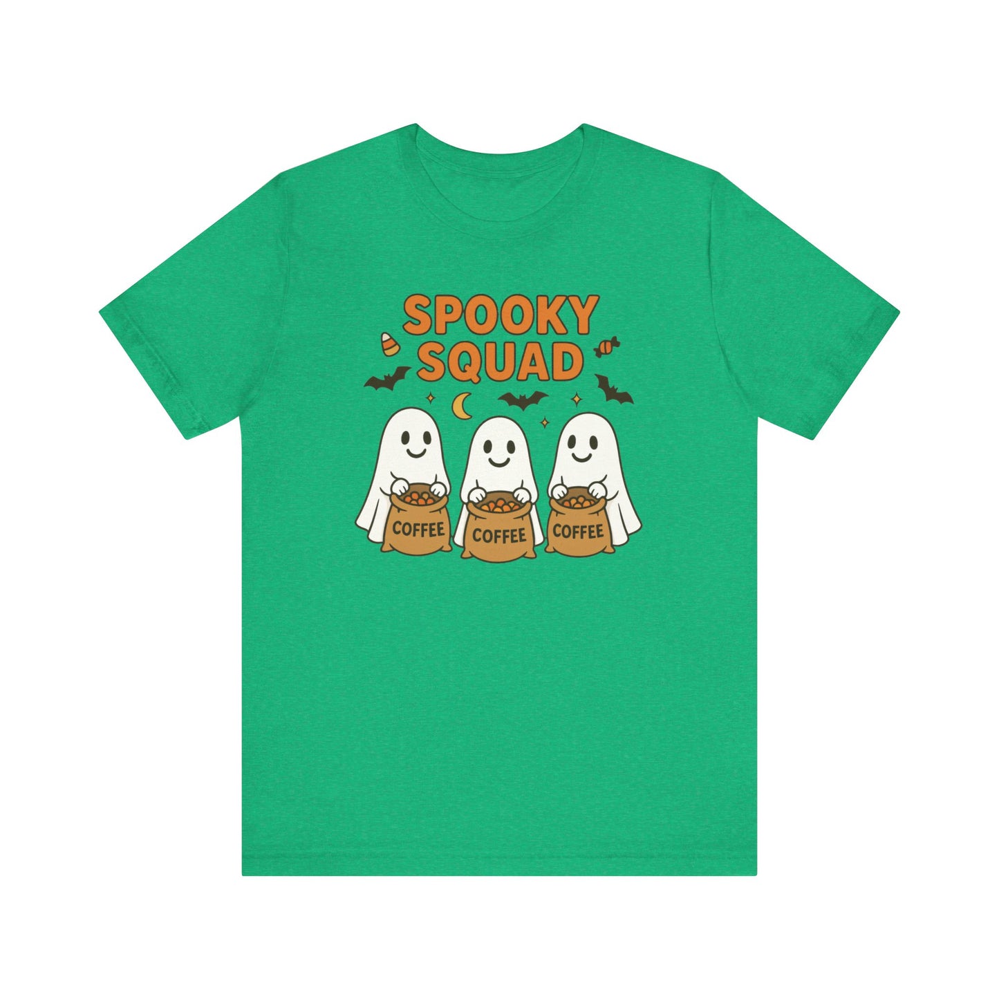 Spooky Squad Coffee Ghosts Tee – Halloween Shirt for Coffee Lovers