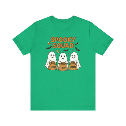 Spooky Squad Coffee Ghosts Tee – Halloween Shirt for Coffee Lovers