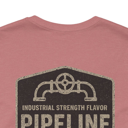 Vintage Pipeline Roast Co. Industrial Emblem T-Shirt – Distressed Workwear Coffee Tee