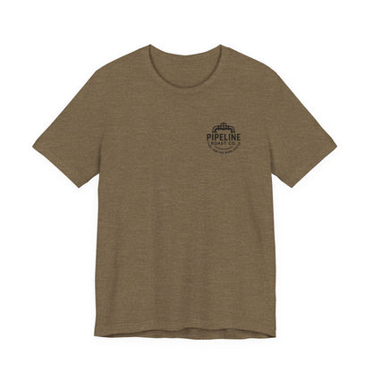 Pipeline Coffee Tee — "Coffee. Pipelines. Long Days." Graphic T-Shirt