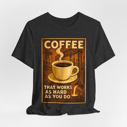 Oil and Gas Coffee T-Shirt – Pipeline Grind Tee for Hardworking Coffee Lovers