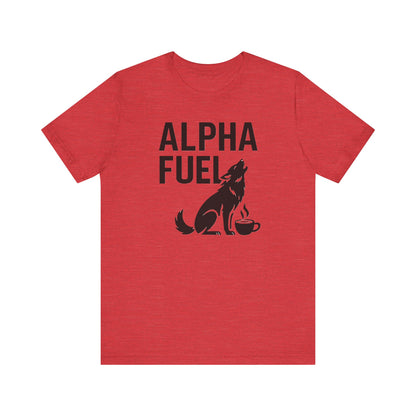 Alpha Fuel Unisex Tee, Coffee Lover T-Shirt, Gift for Baristas, Dog and Cat Owners Gift, Casual Everyday Wear