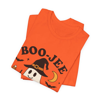 Boo-Jee Coffee Ghost Halloween T-Shirt – Funny Spooky Brew Tee for Coffee Lovers