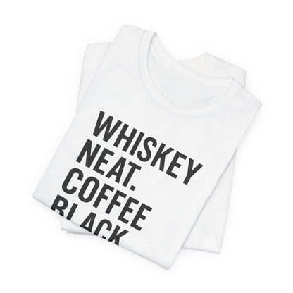 Whiskey and Coffee Graphic Tee - Perfect for Coffee Lovers, Gift Idea for Men and Women, Casual Wear, Birthday, Everyday Style
