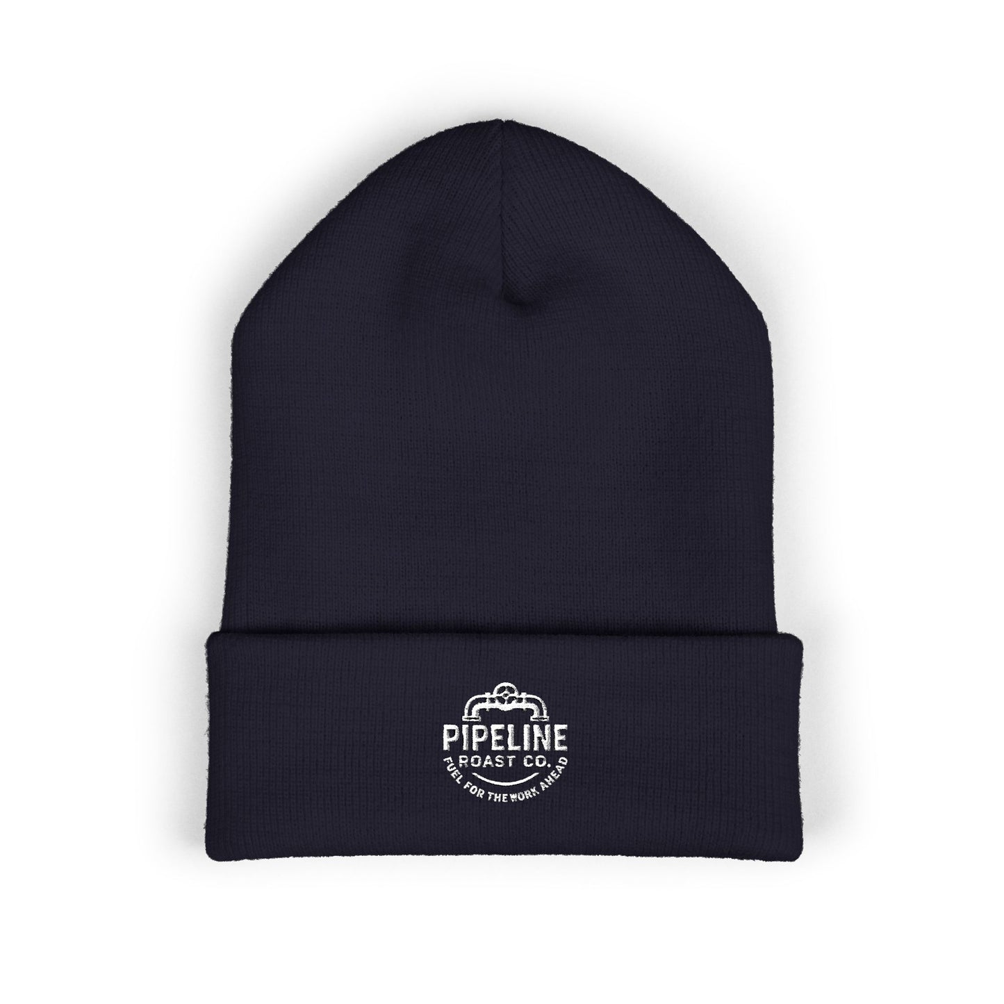 Pipeline Roast Co. Classic Cuffed Beanie – Warm Knit Hat with Embroidered Logo (Unisex)