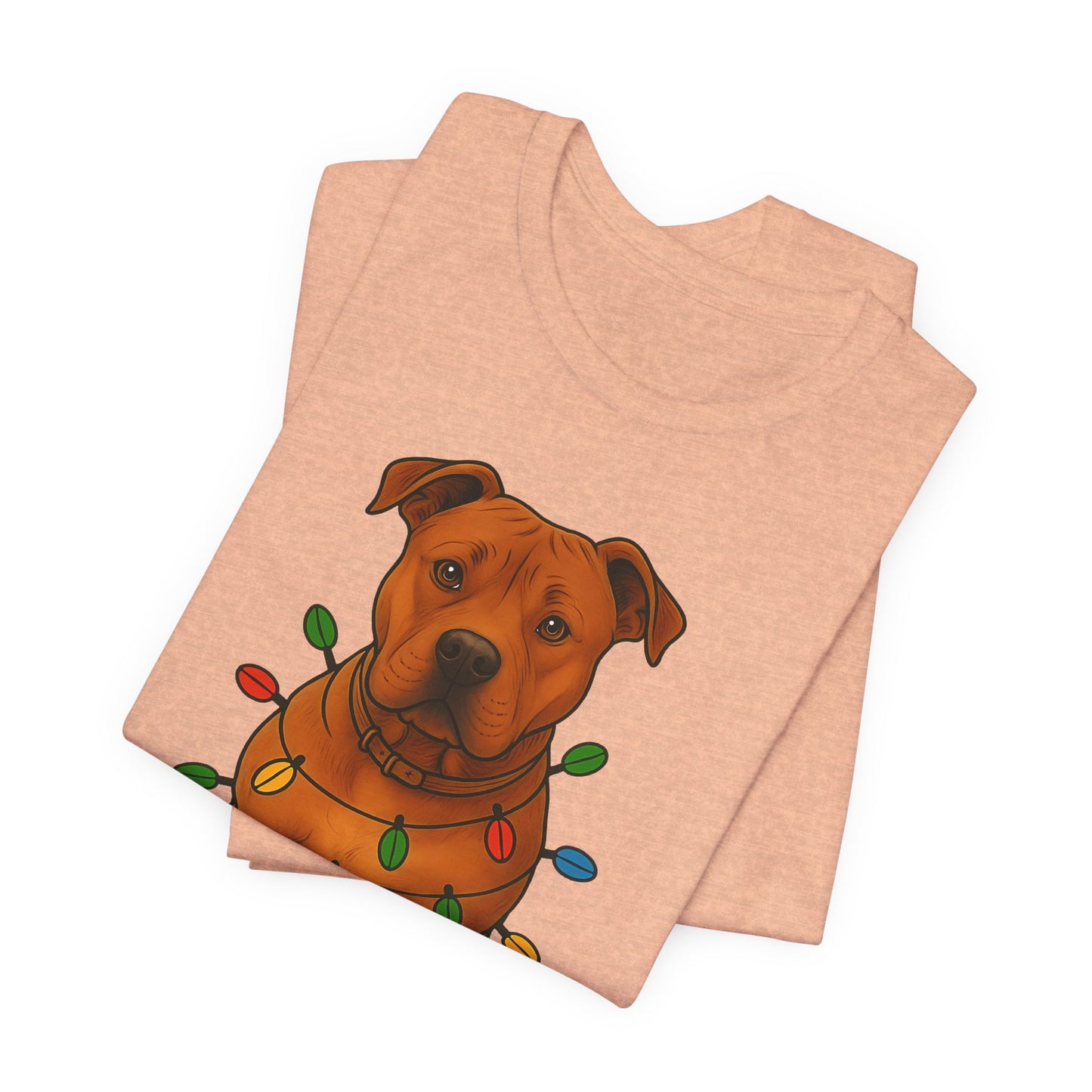 Festive Dog Lover Tee, Holiday T-Shirt, Pet Owner Gift, Christmas Apparel, Unisex Short Sleeve Shirt, Cute Dog Shirt
