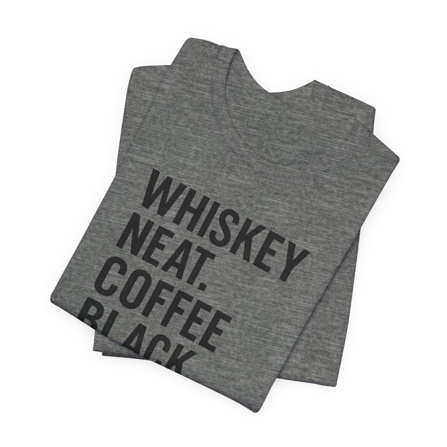 Whiskey and Coffee Graphic Tee - Perfect for Coffee Lovers, Gift Idea for Men and Women, Casual Wear, Birthday, Everyday Style
