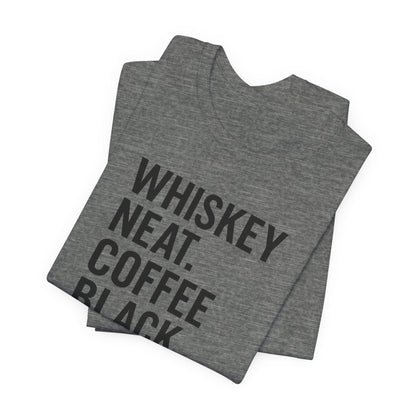 Whiskey and Coffee Graphic Tee - Perfect for Coffee Lovers, Gift Idea for Men and Women, Casual Wear, Birthday, Everyday Style