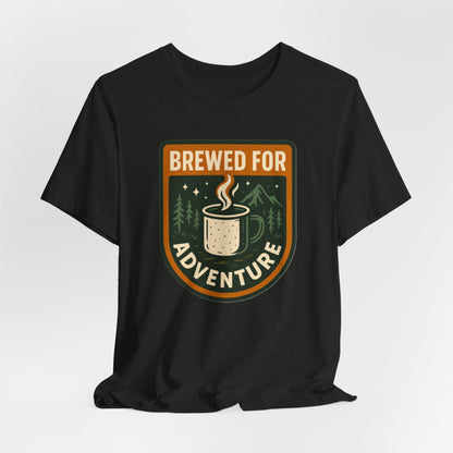 Adventure Brewed Graphic Tee - Perfect for Outdoors Lovers, Travel, Hiking, Camping, Gift for Adventurers