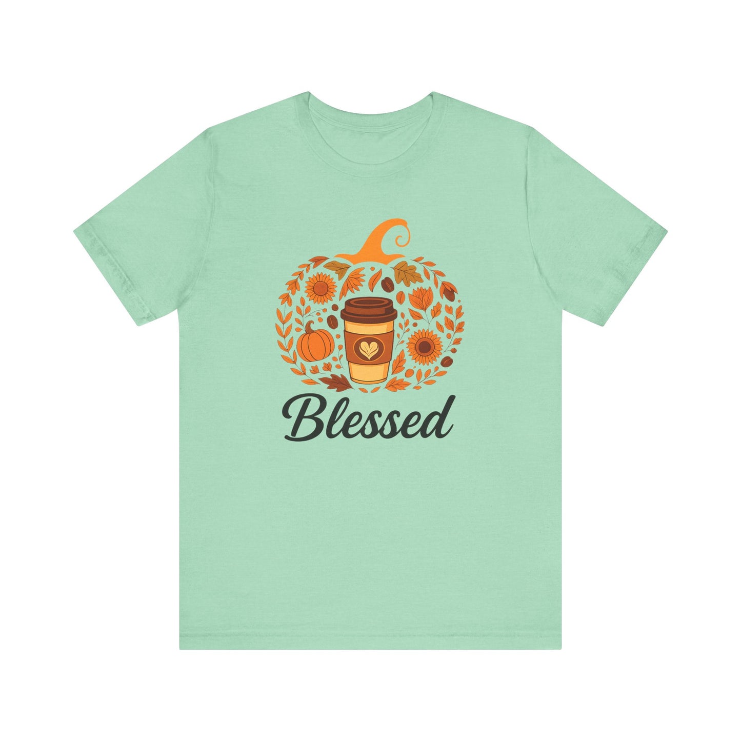 Blessed Pumpkin Fall T-Shirt - Cozy Autumn Style, Perfect Gift for Thanksgiving, Harvest Celebration, Casual Wear, Seasonal Fashion