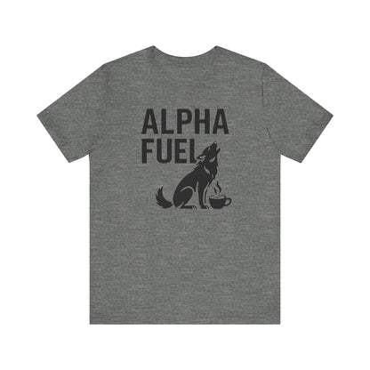 Alpha Fuel Unisex Tee, Coffee Lover T-Shirt, Gift for Baristas, Dog and Cat Owners Gift, Casual Everyday Wear