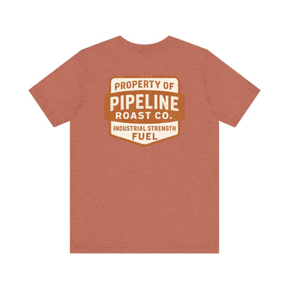 Rusty Vintage Pipeline Roast Co. Industrial Seal Tee – Rugged Workwear Style Coffee Shirt