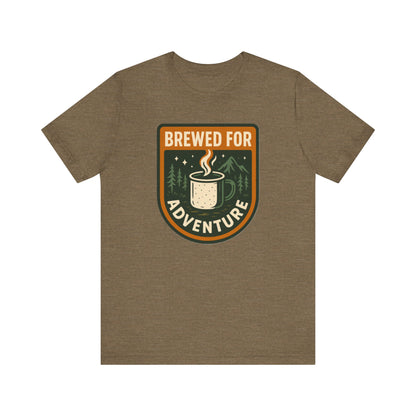 Adventure Brewed Graphic Tee - Perfect for Outdoors Lovers, Travel, Hiking, Camping, Gift for Adventurers