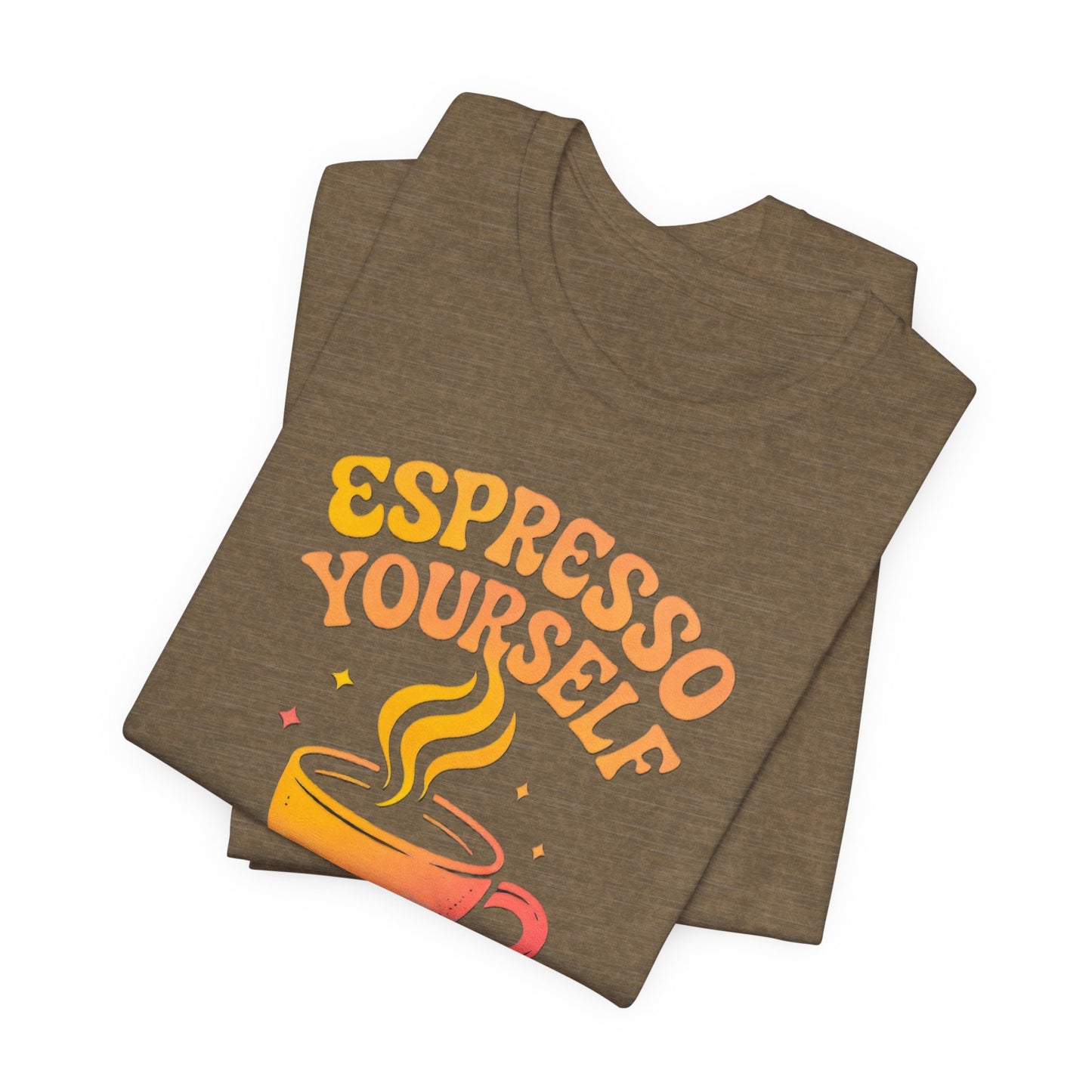 Espresso Yourself Unisex Tee | Coffee Lover Gift, Cute Graphic T-Shirt, Perfect for Baristas, Casual Wear, Fun Gift for Coffee Enthusiasts