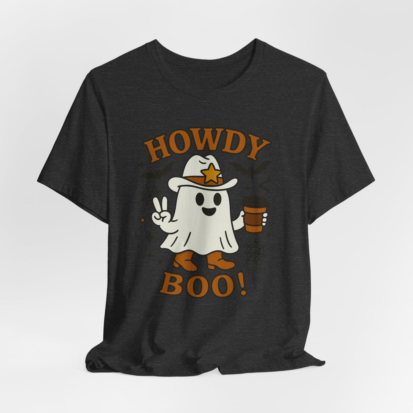 Howdy Boo Ghost Tee, Unisex Halloween T-Shirt, Funny Graphic Tee, Halloween Costume Shirt, Spooky Season Apparel