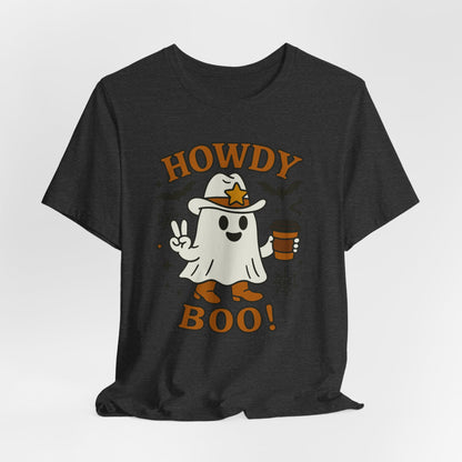 Howdy Boo Ghost Tee, Unisex Halloween T-Shirt, Funny Graphic Tee, Halloween Costume Shirt, Spooky Season Apparel
