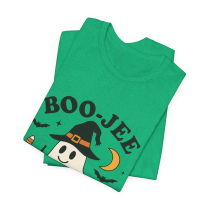 Boo-Jee Coffee Ghost Halloween T-Shirt – Funny Spooky Brew Tee for Coffee Lovers