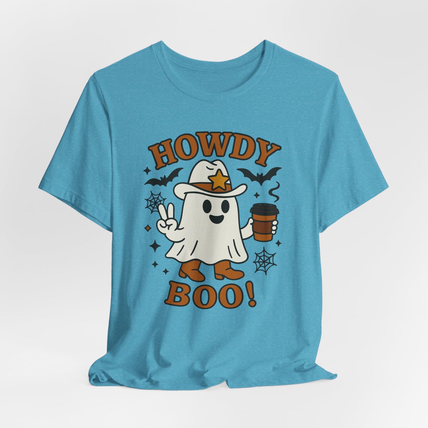 Howdy Boo Ghost Tee, Unisex Halloween T-Shirt, Funny Graphic Tee, Halloween Costume Shirt, Spooky Season Apparel