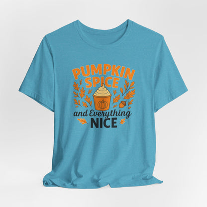 Pumpkin Spice Short Sleeve Tee | Fall Fashion, Cozy Vibes, Coffee Lovers, Gift for Her, Autumn Essentials