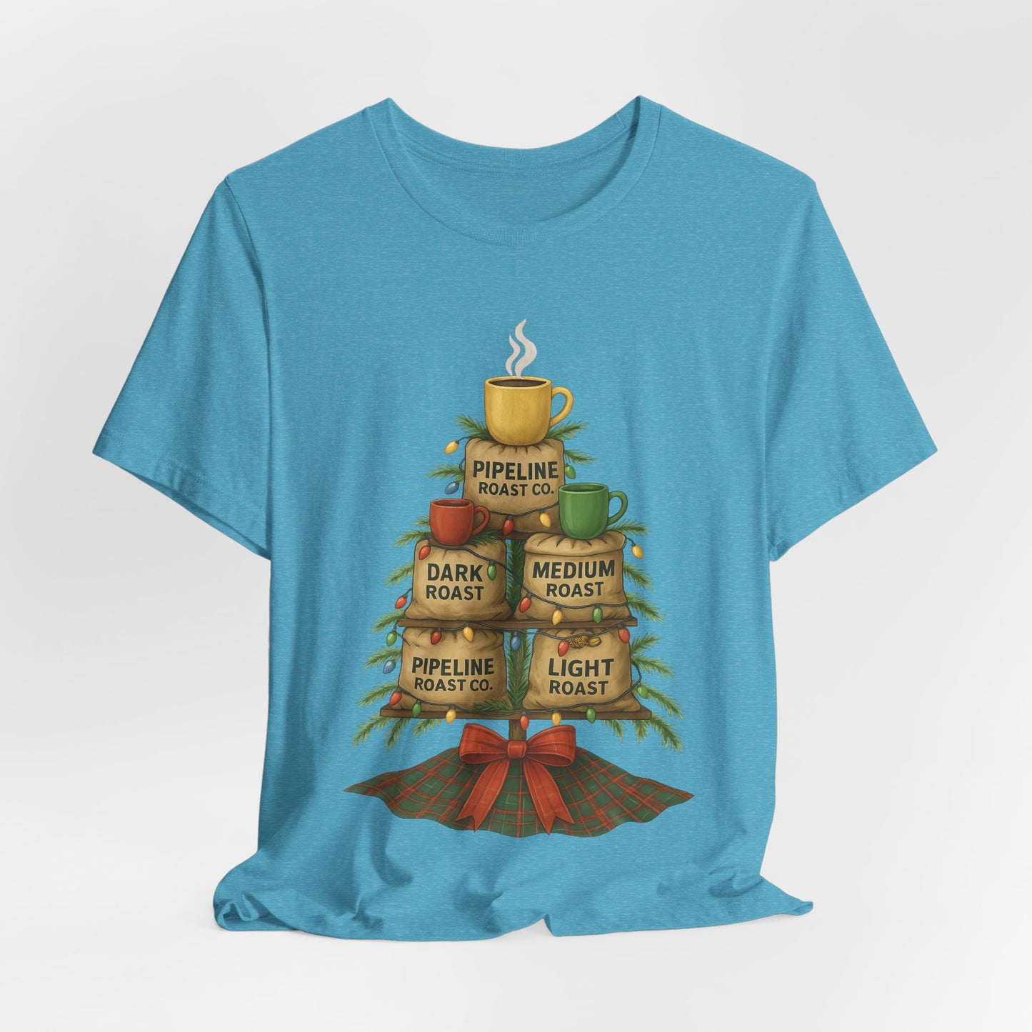 Coffee Lover's Tee, Unisex Short Sleeve T-Shirt, Christmas Gift, Coffee Themed Apparel, Cozy Vibes, Holiday Celebrations