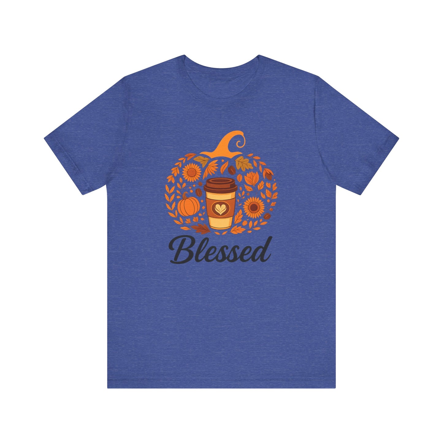 Blessed Pumpkin Fall T-Shirt - Cozy Autumn Style, Perfect Gift for Thanksgiving, Harvest Celebration, Casual Wear, Seasonal Fashion