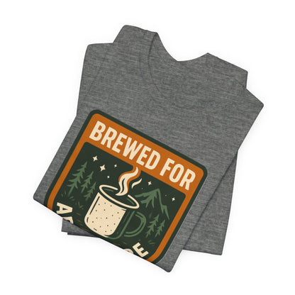 Adventure Brewed Graphic Tee - Perfect for Outdoors Lovers, Travel, Hiking, Camping, Gift for Adventurers