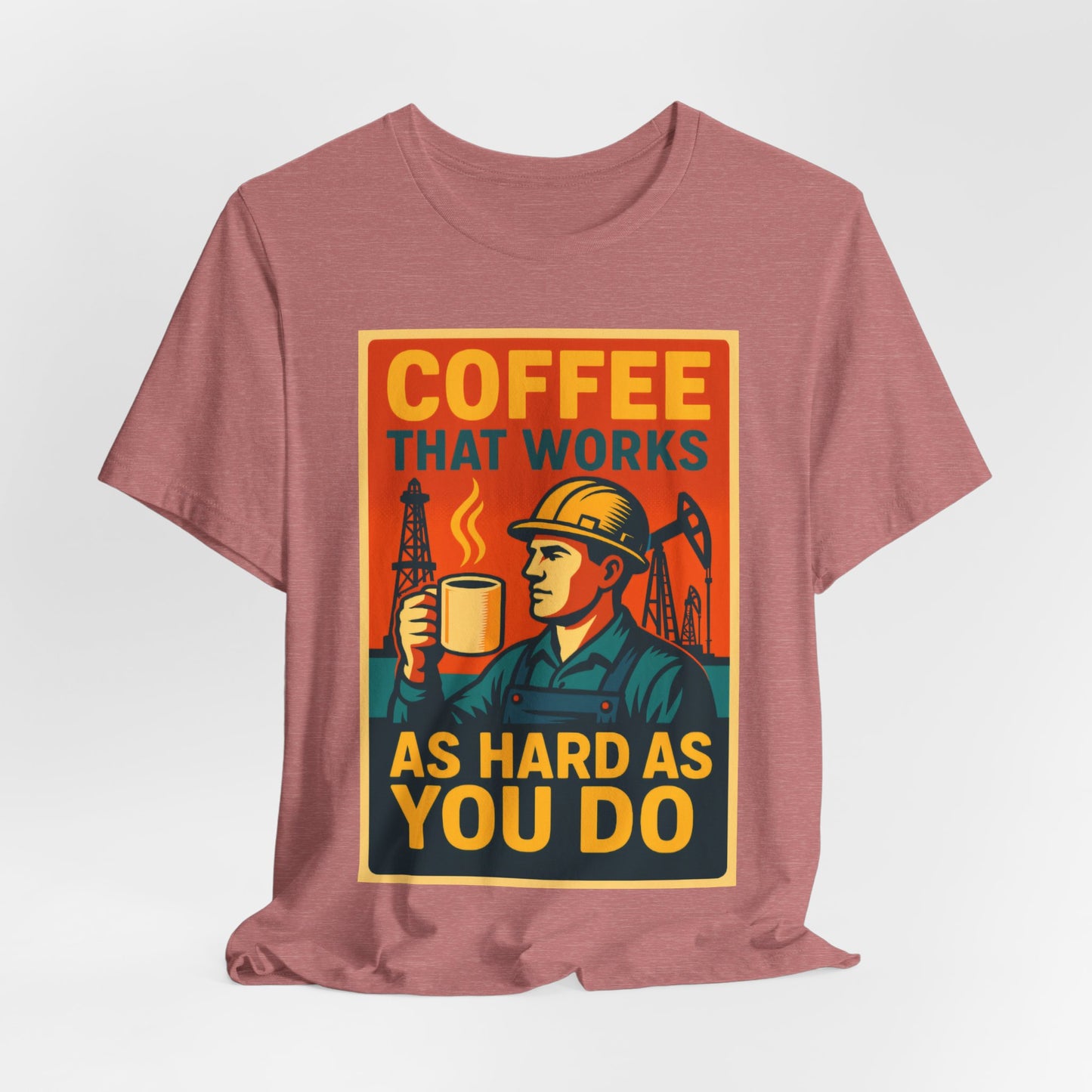 Oil and Gas Coffee T-Shirt – Pipeline Grind Tee for Hardworking Coffee Lovers