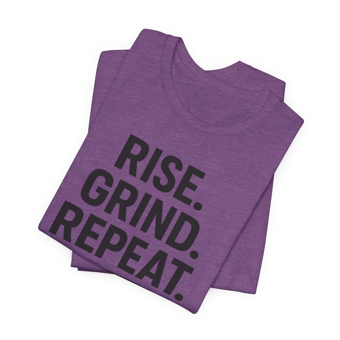 Coffee Lover's Unisex Tee - Rise. Grind. Repeat. | Casual Wear, Motivational Gift, Gym Shirt, Coffee Enthusiast Apparel, Everyday Comfort