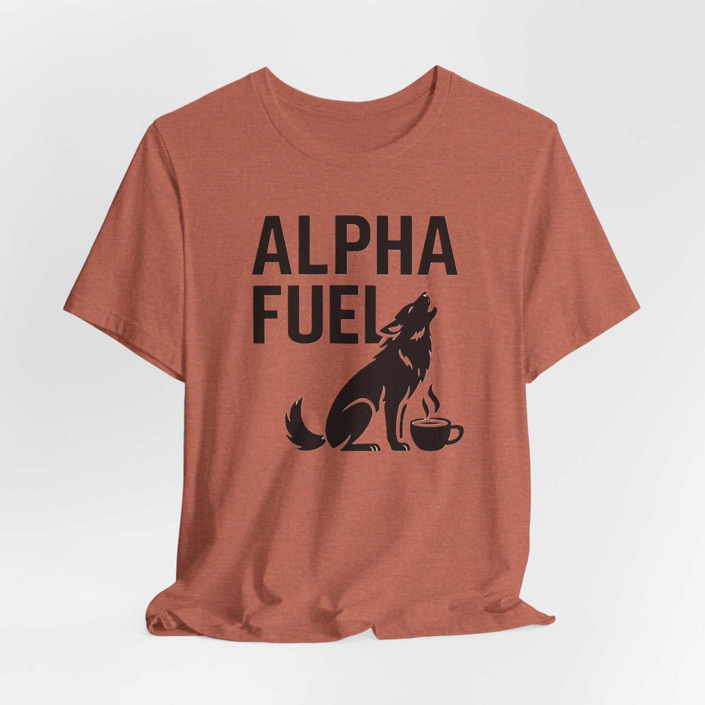 Alpha Fuel Unisex Tee, Coffee Lover T-Shirt, Gift for Baristas, Dog and Cat Owners Gift, Casual Everyday Wear