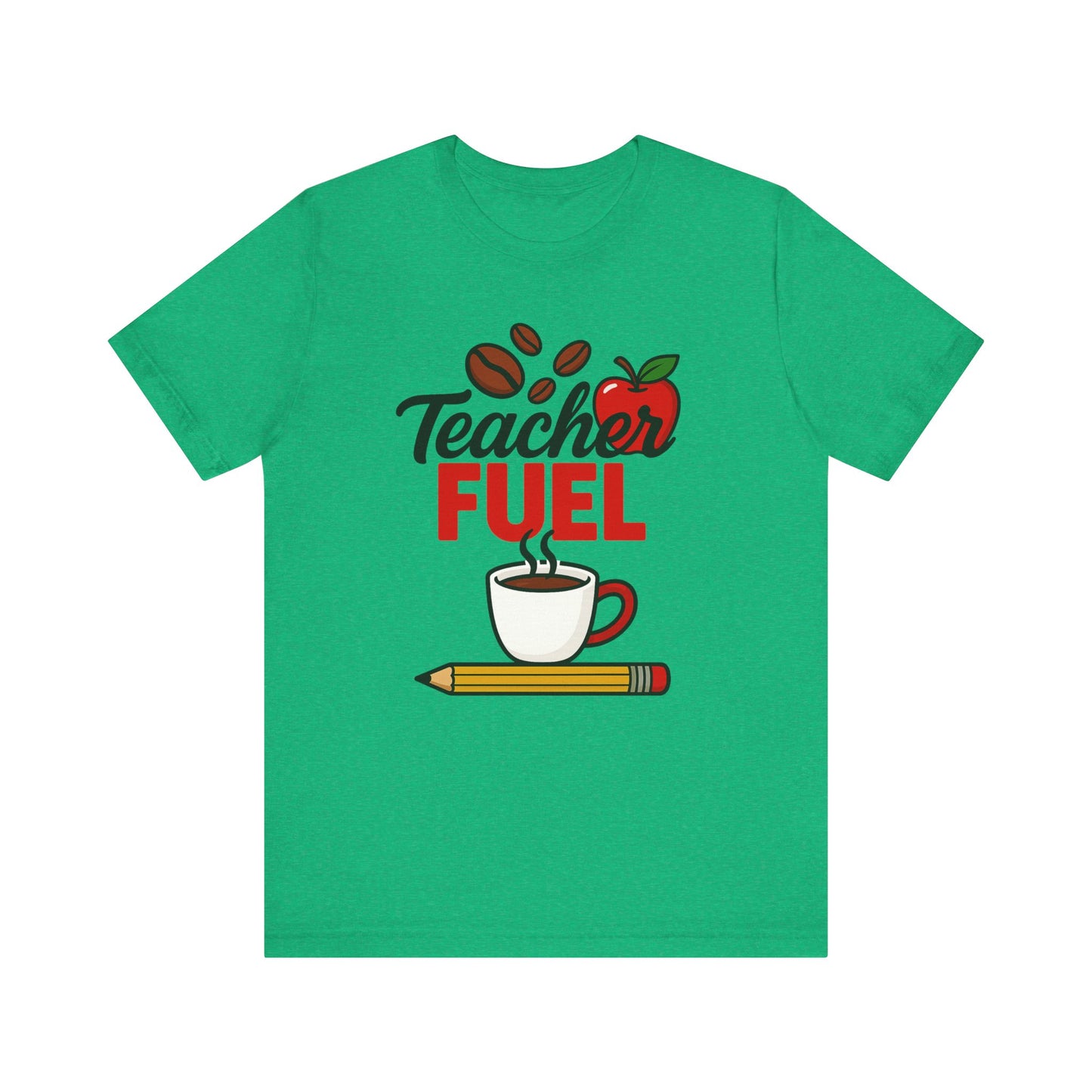 Teacher Fuel Unisex Jersey Tee | Coffee Lover Gift | Back to School | Teacher Appreciation | Fun Classroom Shirt